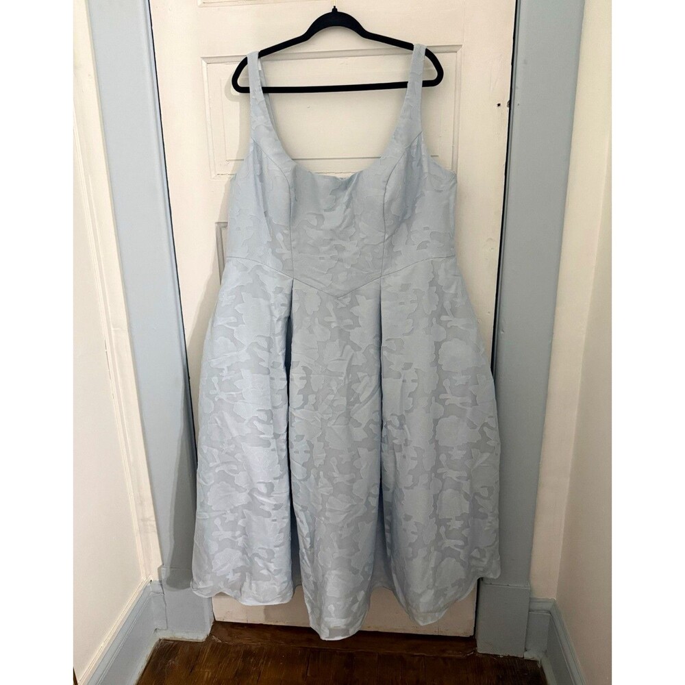 Azazie Mist A20 Sleeveless Scoop Neck Satin Jacquard Bridesmaid Dress